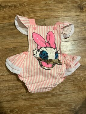 Daisy Duck Sequin Ruffled Romper